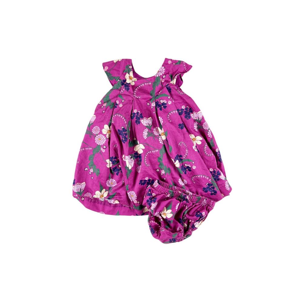 Tea Collection Lauriston Floral Party Dress Purple 18-24 Months